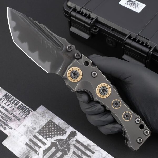 Handheld view of Miller Bros T1 Series Starfleet Edition tactical folding knife
